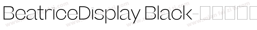 BeatriceDisplay Black字体转换